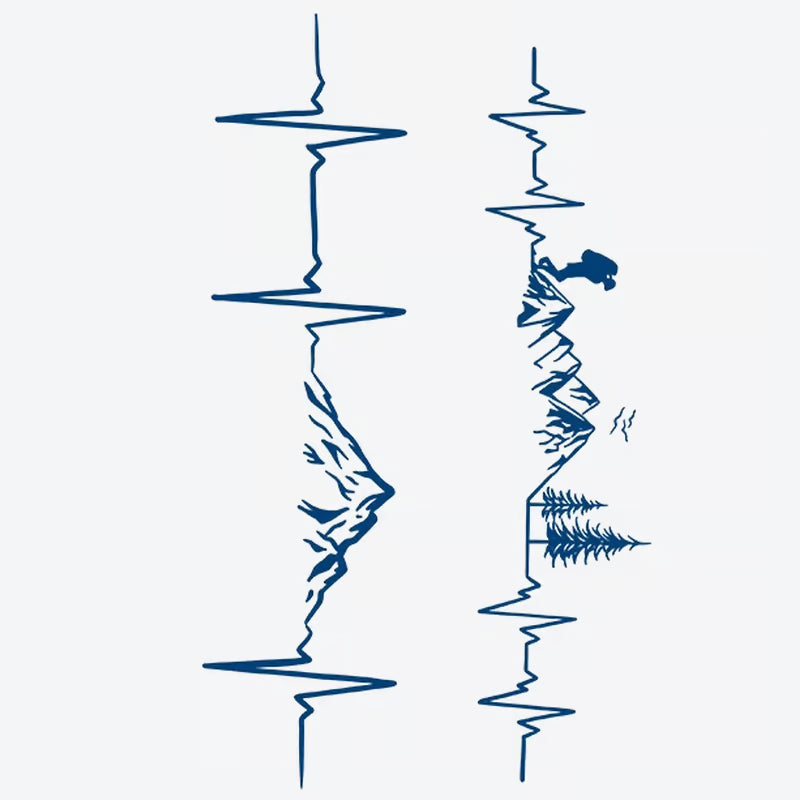 Mountain Soundwave Tattoo