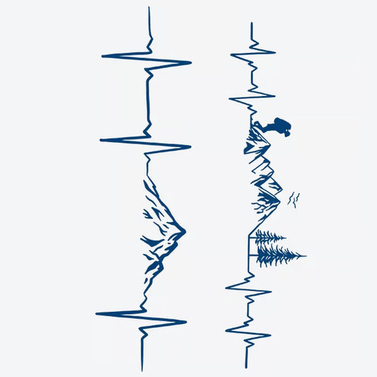 Mountain Soundwave Tattoo