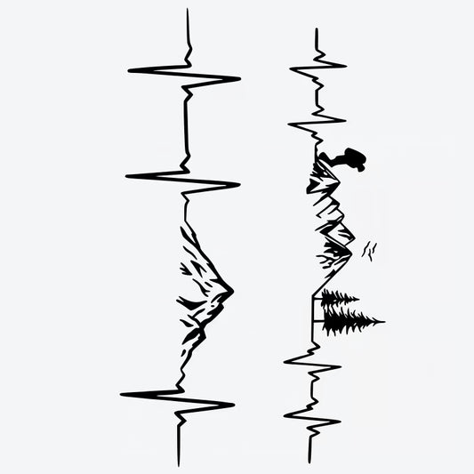 Mountain Soundwave Tattoo