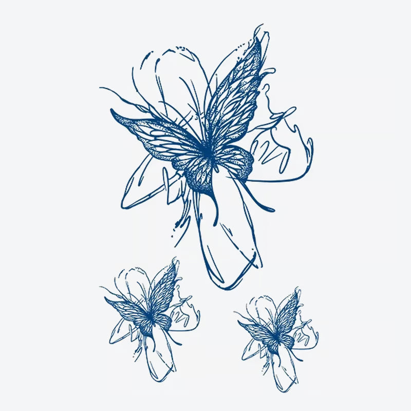 Butterfly Floral Series Tattoo