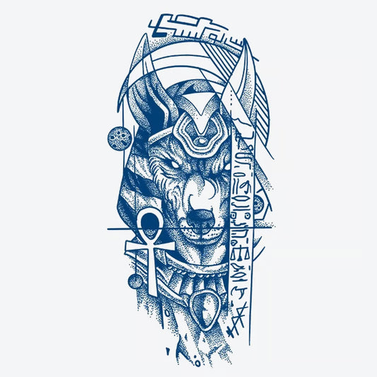 Anubis Wolf Symbol Tattoo