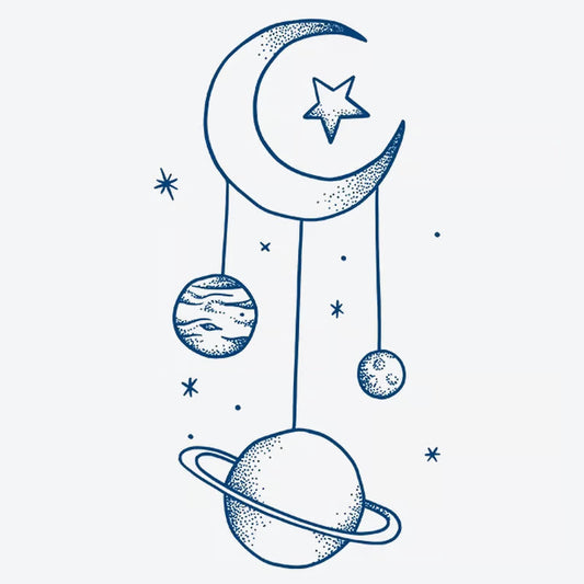 Moon Planet Star Tattoo