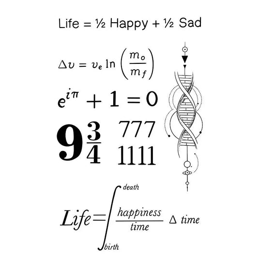 Mathematical Life Equation Tattoo