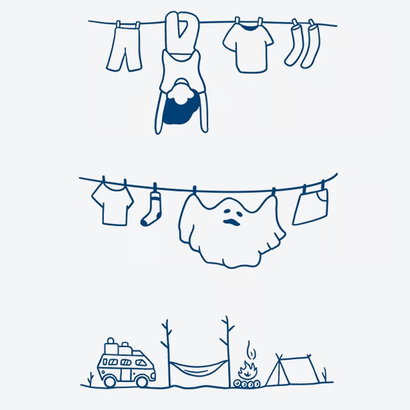 Camping Laundry Ghost Tattoo