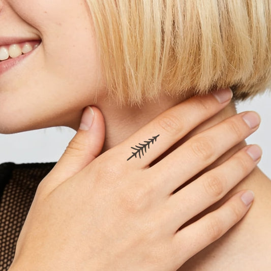 Pine Tree Silhouette Tattoo