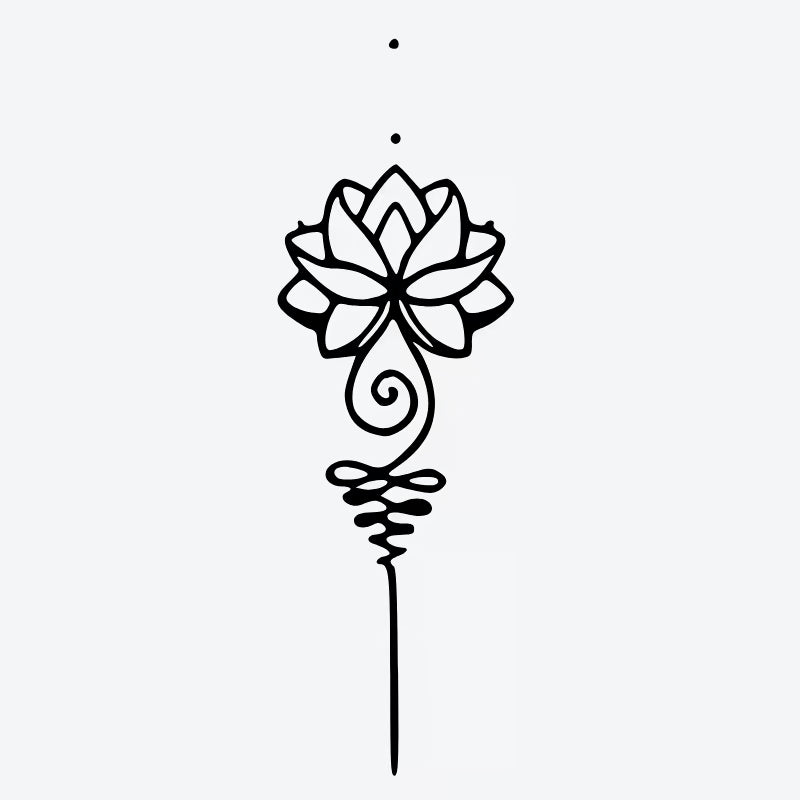 Lotus Blossom Spiral Tattoo