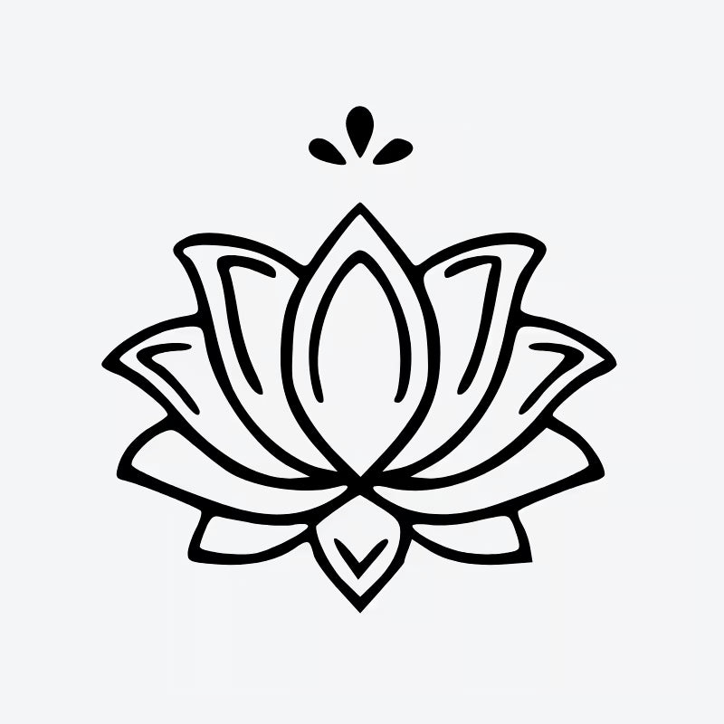 Lotus Blossom Minimalist Tattoo