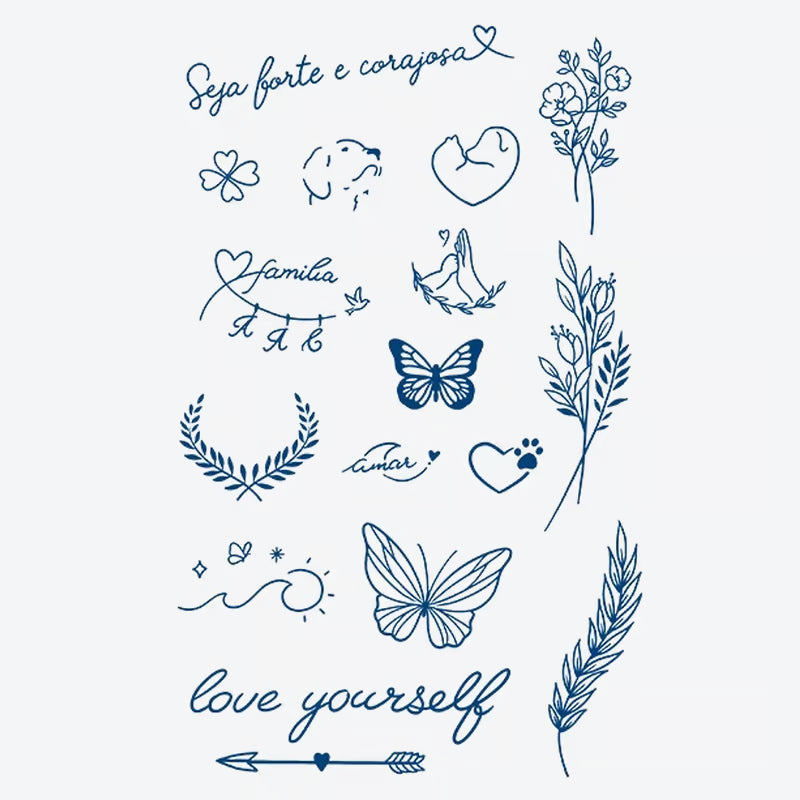 Floral Butterfly Quote Tattoo