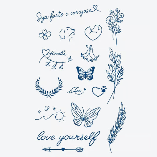 Floral Butterfly Quote Tattoo