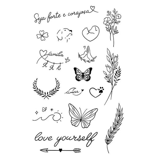 Floral Butterfly Quote Tattoo