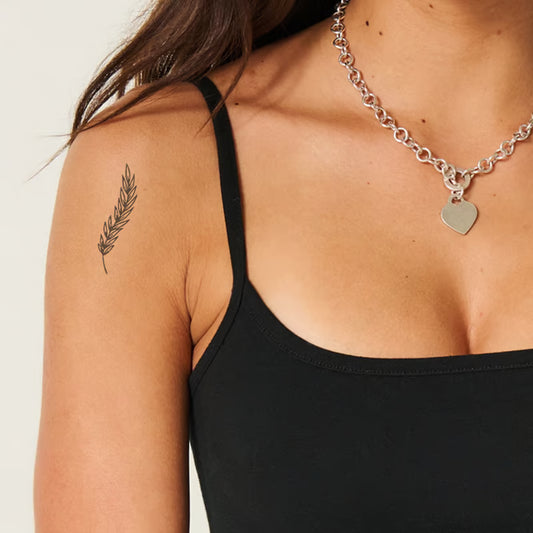 Botanical Leaf Design Tattoo