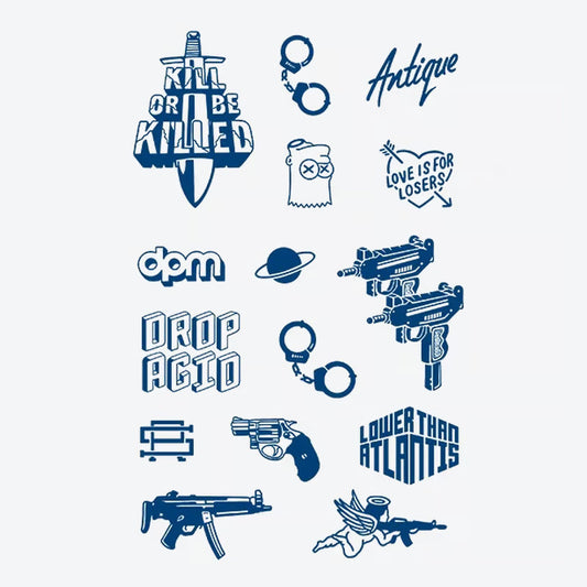 Gun Handcuff Tattoo Series