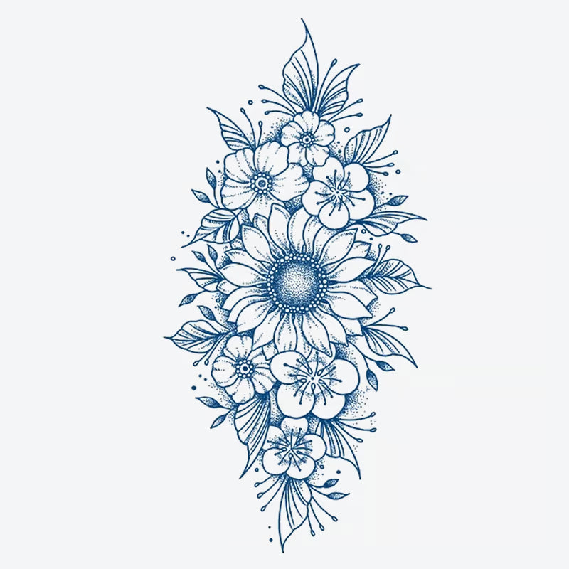 Floral Bouquet Design Tattoo