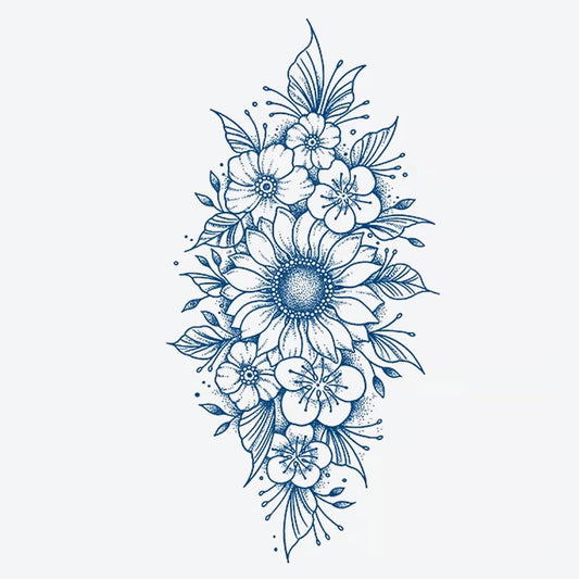 Floral Bouquet Design Tattoo