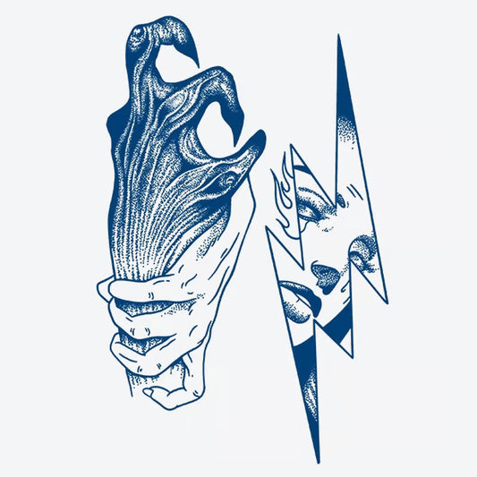 Clawed Hand Lightning Tattoo
