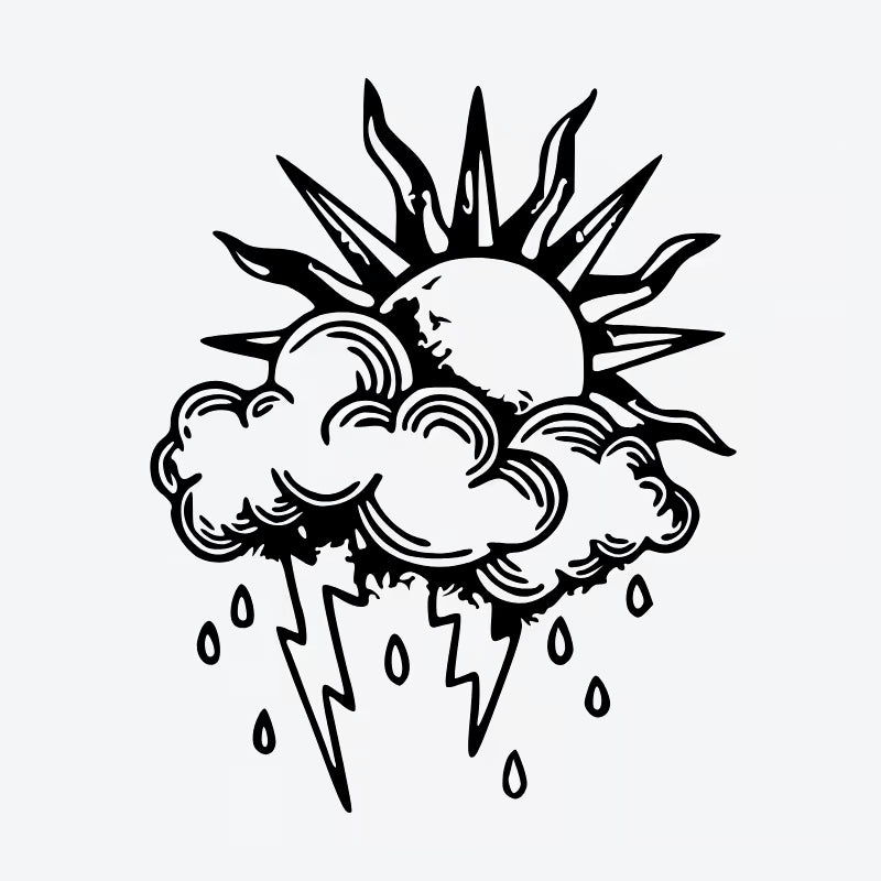 Sun And Storm Tattoo