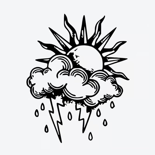 Sun And Storm Tattoo