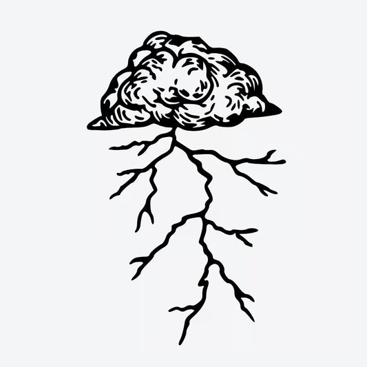 Cloud And Lightning Tattoo