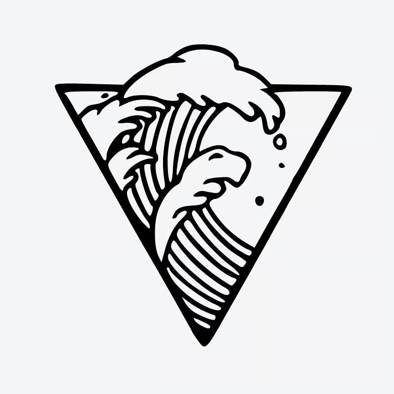 Ocean Wave Triangle Tattoo