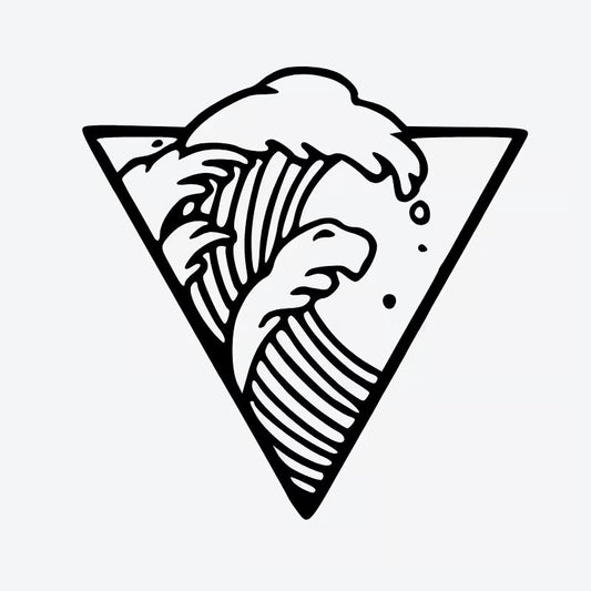 Ocean Wave Triangle Tattoo