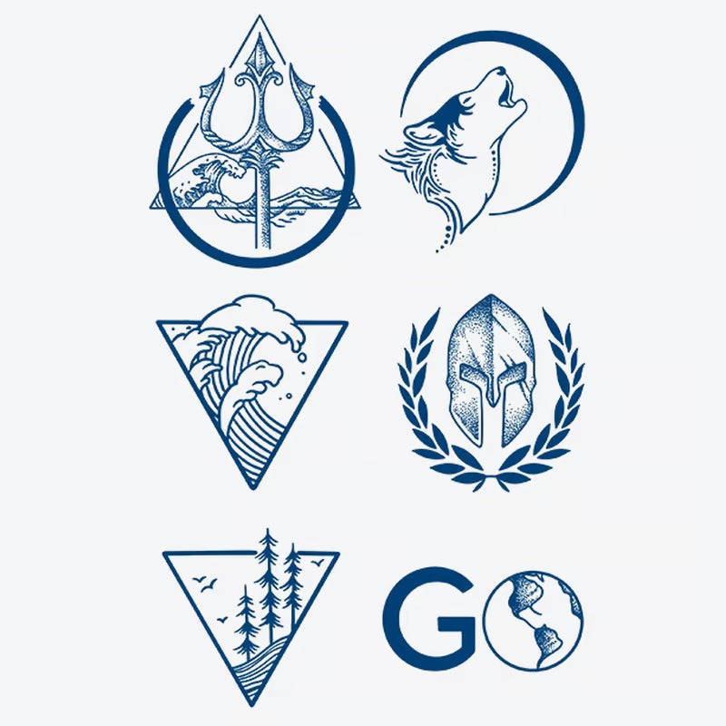 Trident Wolf Ocean Tattoo