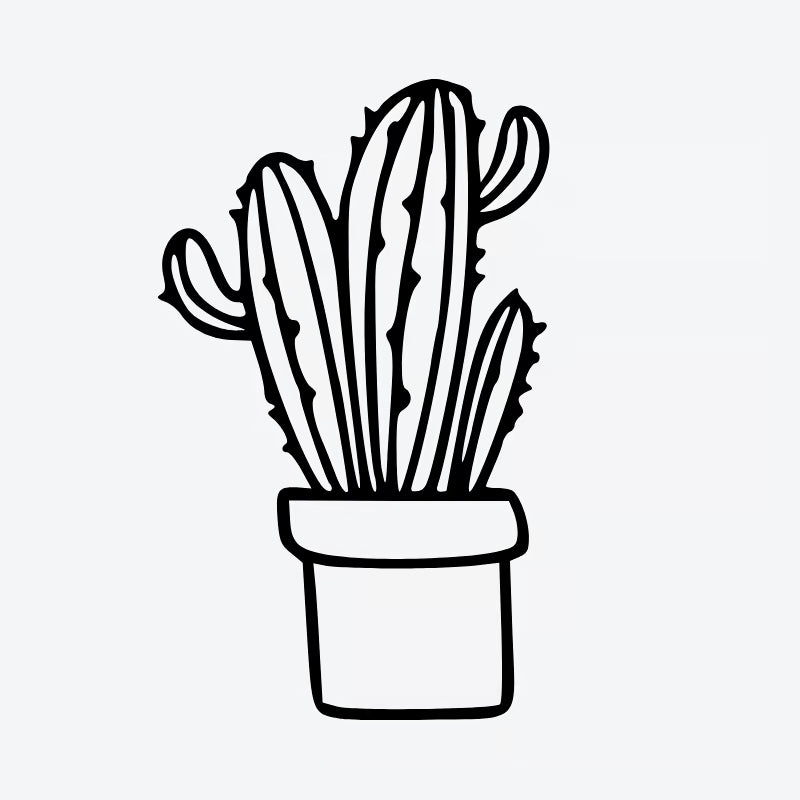 Cactus In Pot Tattoo