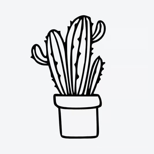 Cactus In Pot Tattoo