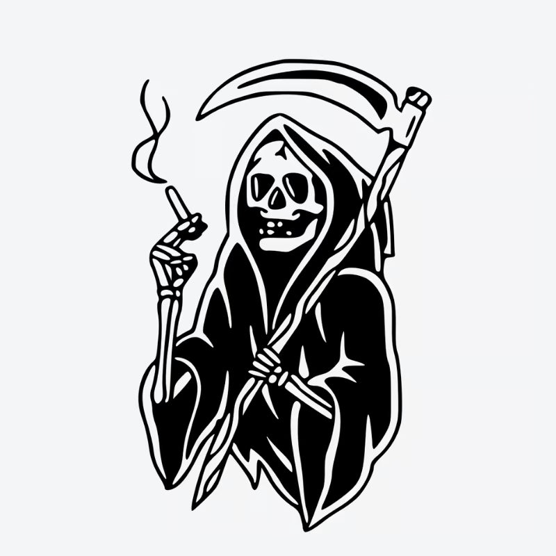 Grim Reaper Smoking Tattoo
