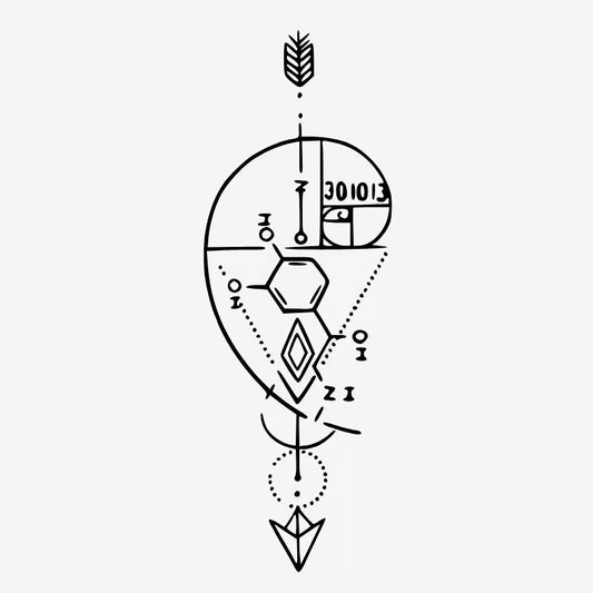 Geometric Arrow Design Tattoo