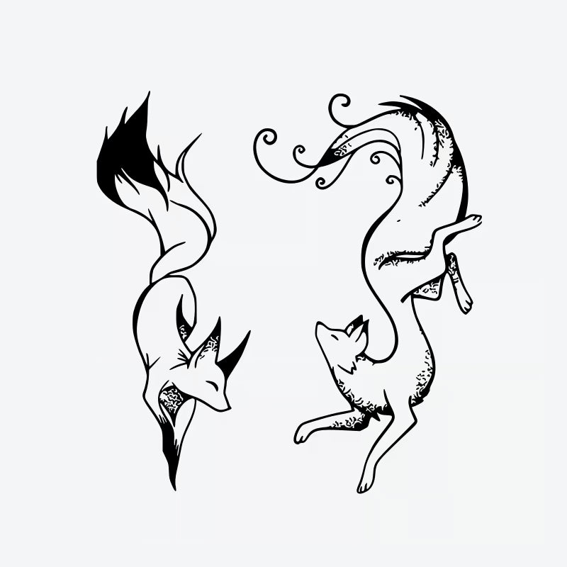 Fox Pair Tattoo