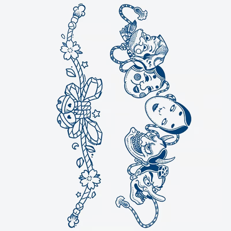 Floral Mask Series Tattoo