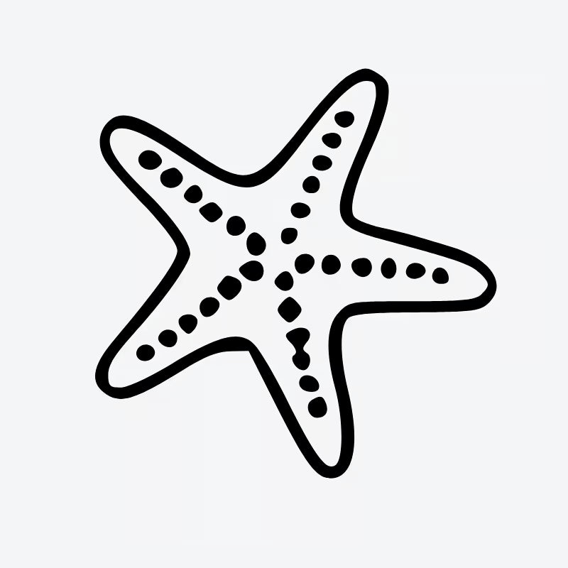 Starfish Outline Tattoo