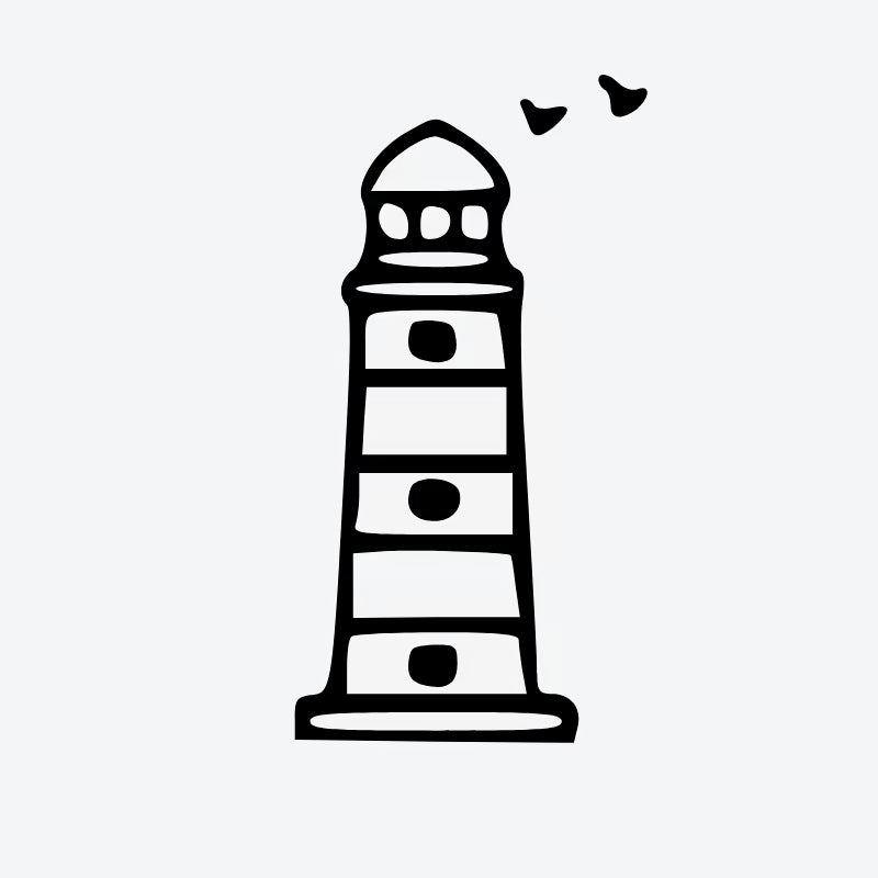 Lighthouse And Seagulls Tattoo