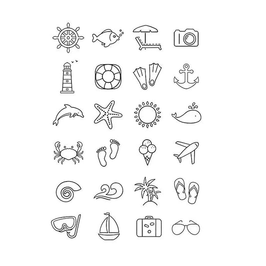 Beach Vacation Icon Tattoo