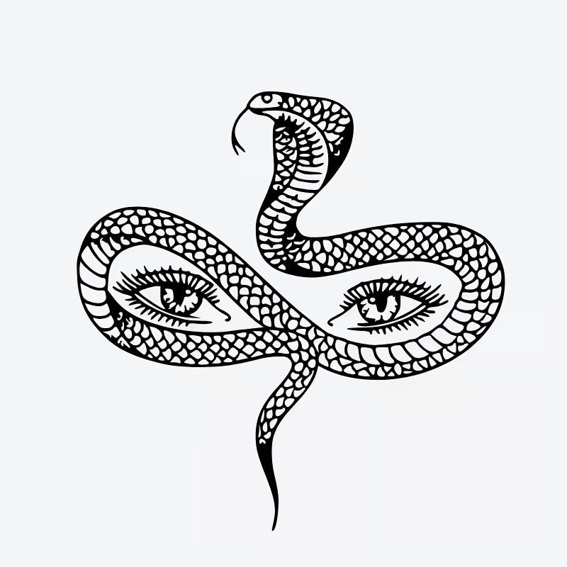 Snake And Eyes Tattoo