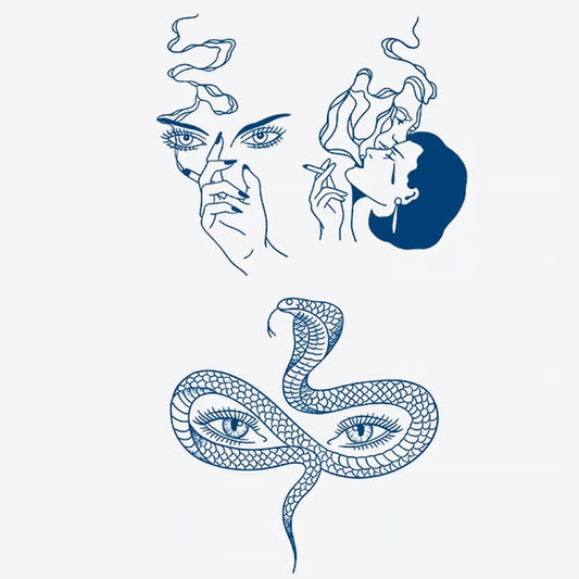 Smoke Snake Eyes Tattoo