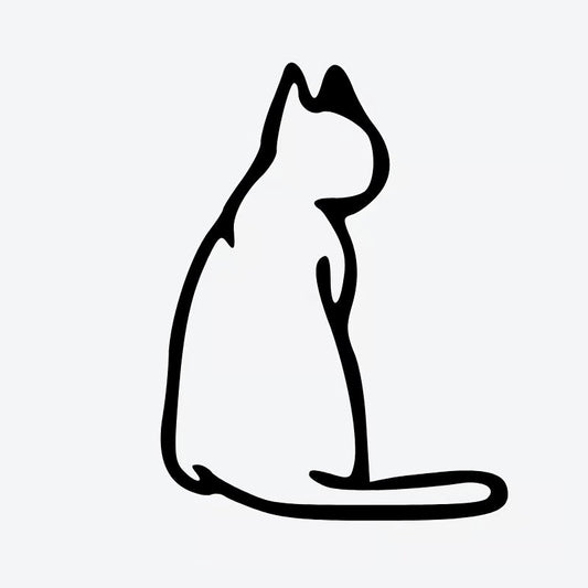 Minimalist Cat Silhouette Tattoo
