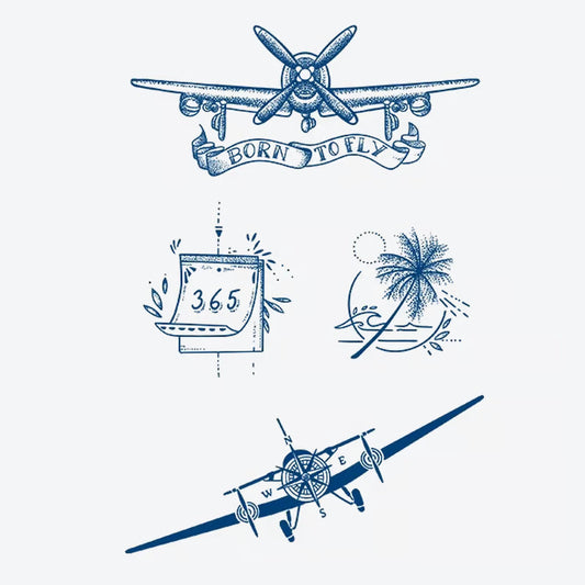 Aviation Calendar Compass Tattoo