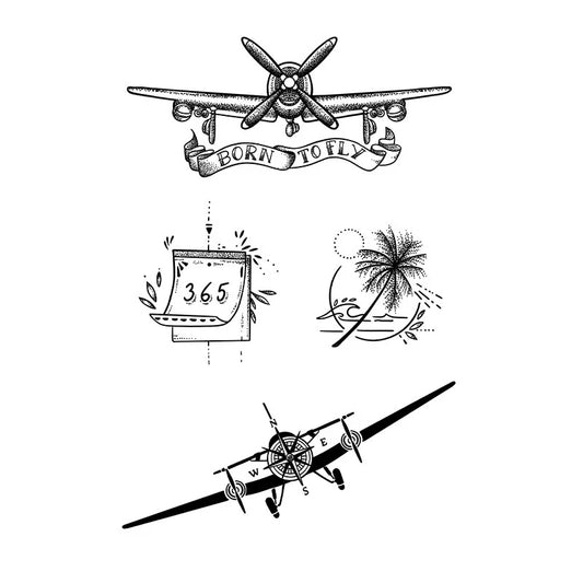 Aviation Calendar Compass Tattoo