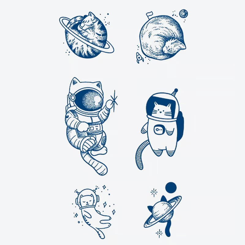 Space Cat Series Tattoo