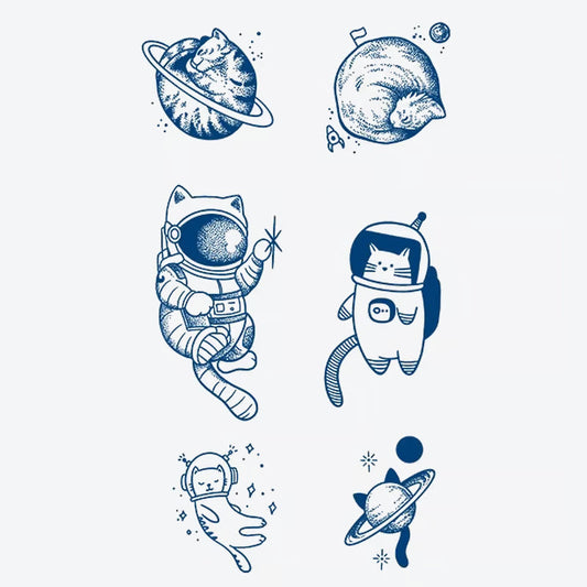 Space Cat Series Tattoo