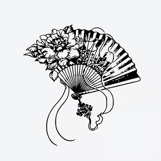 Floral Fan Design Tattoo