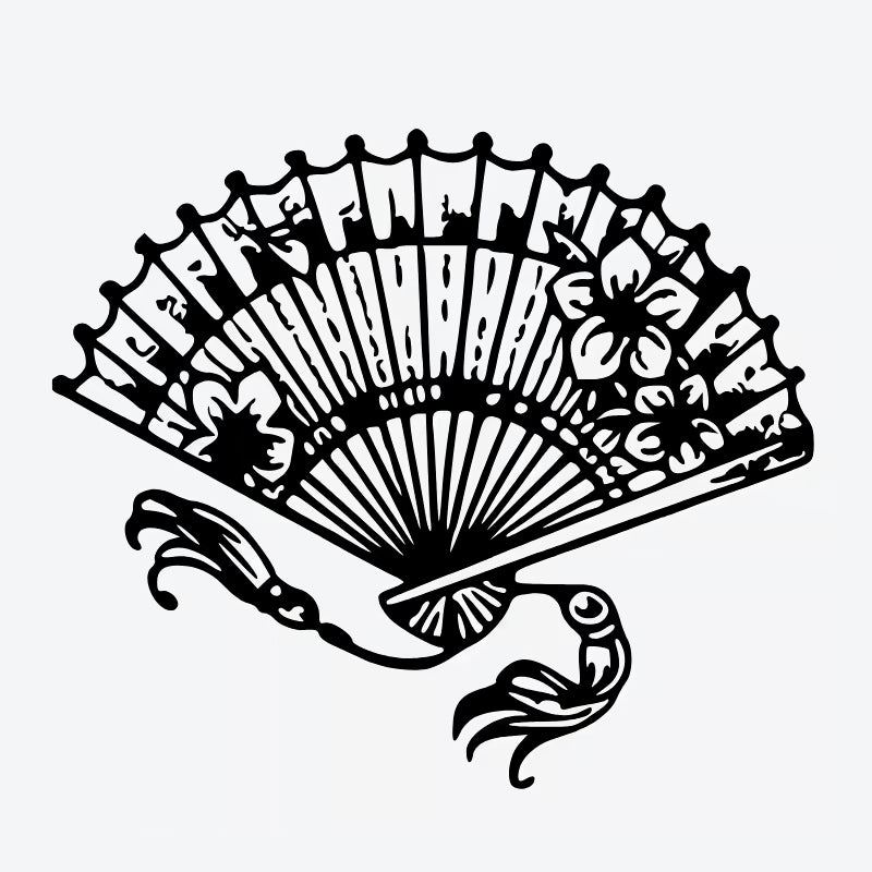 Floral Fan Design Tattoo