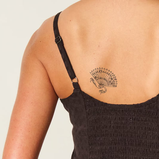 Floral Fan Design Tattoo