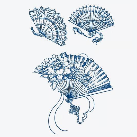 Ornate Fan Floral Tattoo