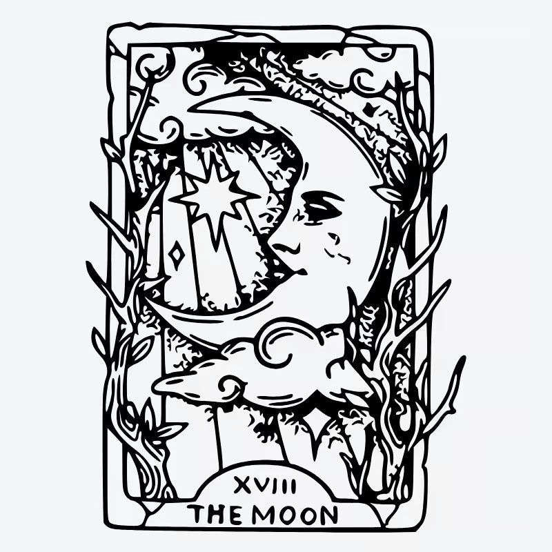 Celestial Moon Tarot Tattoo