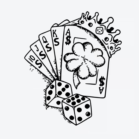 Lucky Cards And Dice Tattoo