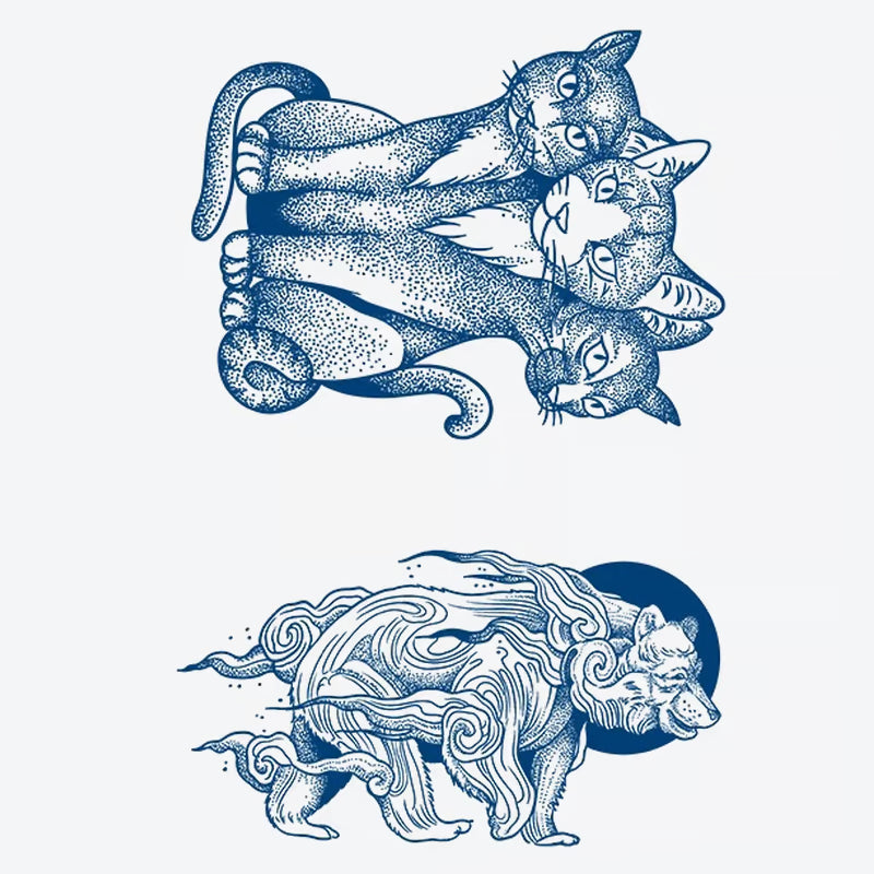 Cats And Lion Tattoo