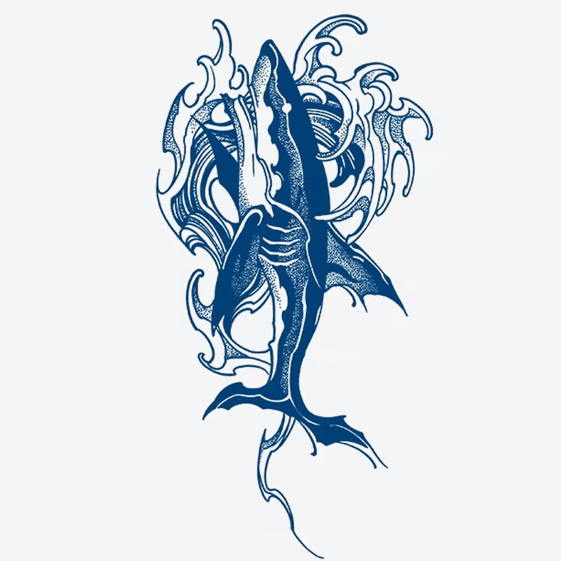 Shark Wave Tattoo
