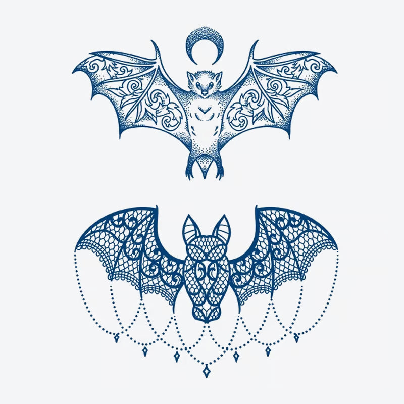 Bat Moon Series Tattoo